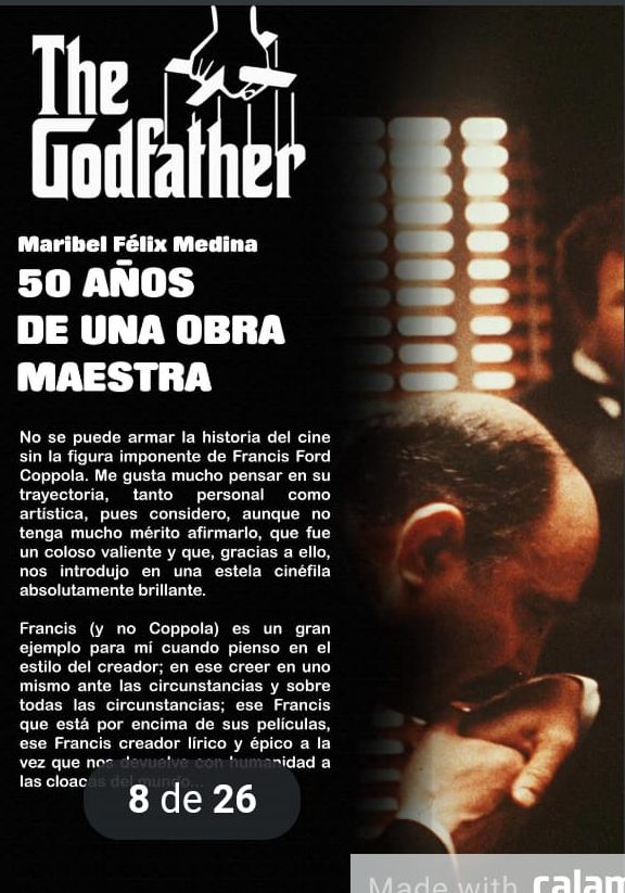 Francis Ford Coppola homenaje a la maestra Maribel Félix Medina en su 50 aniversario.