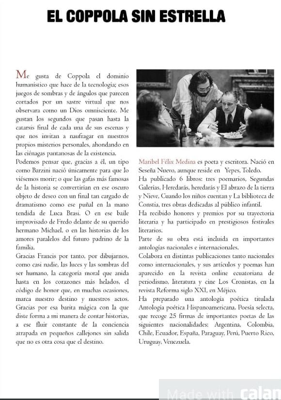 Poeta y escritora Maribel Félix Medina, nacida en Soresña, reside en Yepes, Toledo, reconocida por su trayectoria literaria y premios internacionales.